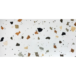 Πλακάκι Terrazzo White 60Χ120 A' Λευκό Ματ Μωσαϊκό 